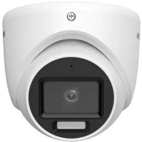 Cámara de domo fija para interiores con luz y audio híbridos inteligentes de 2 MP