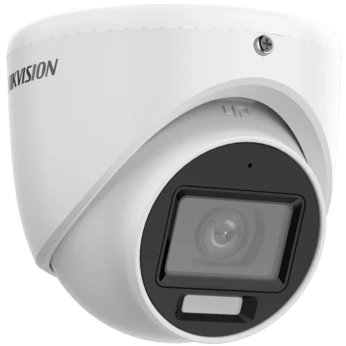Cámara de domo fija para interiores con luz y audio híbridos inteligentes de 2 MP