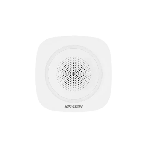 Sirena Interior Inalambrica 433mhz 110db Cuerpo Blanco Luz Roja Alarma Hikvision 2nda Generacion
