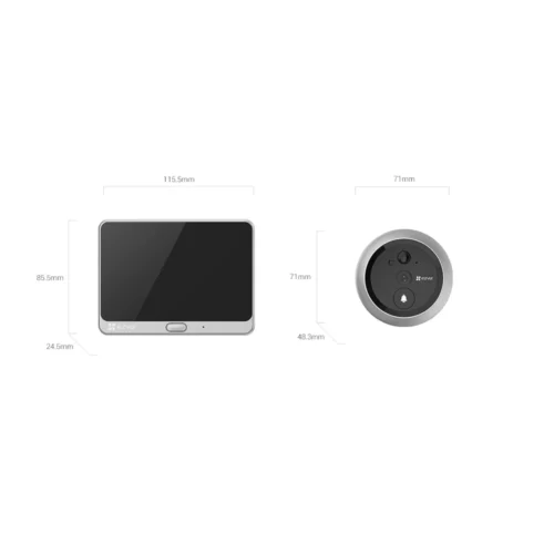 Mirilla Digital Inalámbrica EZVIZ DP2C con Timbre y Pantalla - Imagen 2