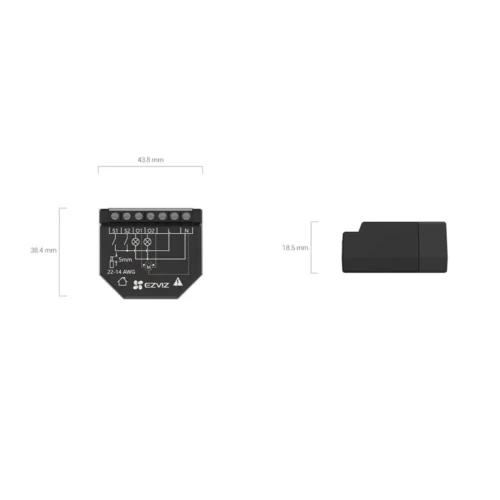 Relé Inteligente WiFi EZVIZ T36 de 2 Canales con Medidor - Imagen 2